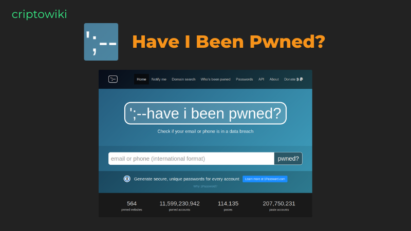 Página de inicio de HIBP